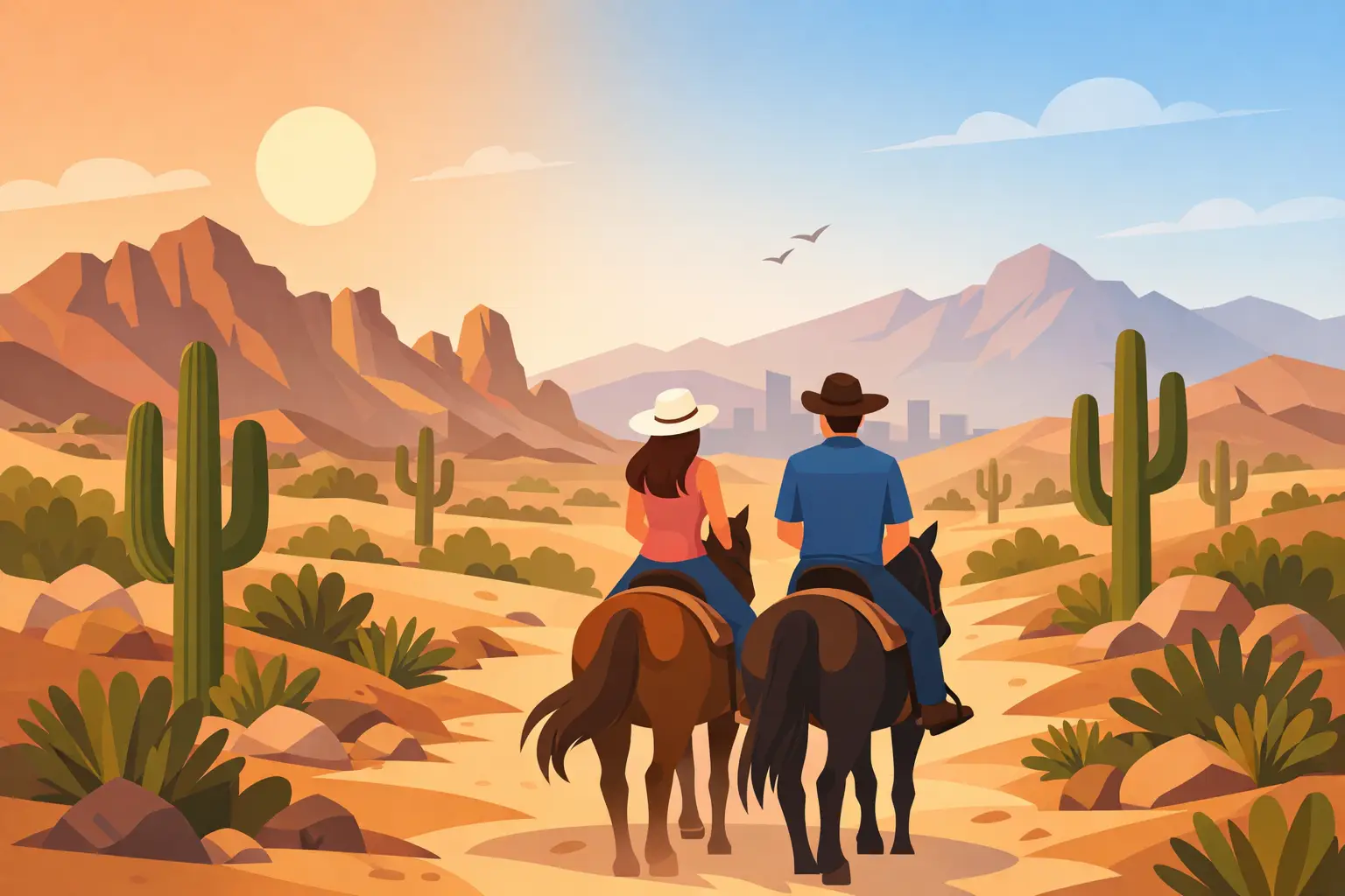 Desert Horseback Outing for Couples Near Phoenix