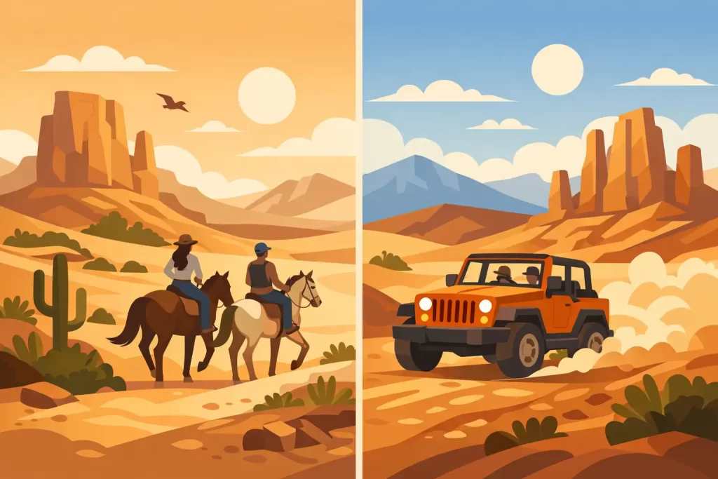 Desert Horseback Tour vs Jeep Tour for Your Day